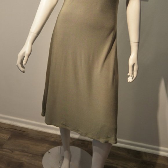 Serge Azar Moss Crepe Jersey Tee Shirt Dress - Picture 2 of 7